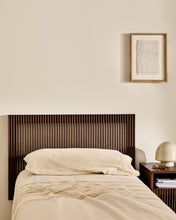 Load image into Gallery viewer, Beyla solid ash wood headboard with walnut finish for a bed up to 90 cm FSC 100% - image 3