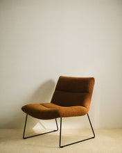 Load image into Gallery viewer, Asen terracotta chenille armchair with black steel legs FSC 100% - image 5