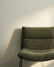 Load image into Gallery viewer, Asen green chenille armchair with black steel legs FSC 100% - image 5