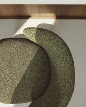 Load image into Gallery viewer, Ciselia dark green thick chenille stool with solid ash wood legs with walnut-coloured finish FSC Mix Credit 65cm - image 6