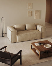 Load image into Gallery viewer, Blok 2-seater sofa in natural thick corduroy 210cm FSC Mix Credit