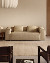 Load image into Gallery viewer, Blok 3-seater sofa in natural thick corduroy 240cm FSC Mix Credit