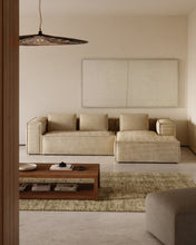 Load image into Gallery viewer, Blok 3-seater right chaise longue sofa in natural thick corduroy 300cm FSC Mix Credit