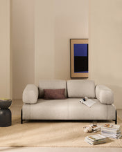 Load image into Gallery viewer, Compo 2-seater greige sofa with black metal frame 200 cm FSC Mix Credit - image 7