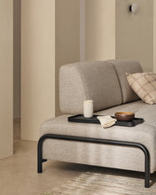 Load image into Gallery viewer, Compo 2-seater greige sofa with small tray table and black metal frame 200 cm FSC Mix Credit - image 7