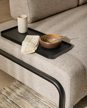 Load image into Gallery viewer, Compo 2-seater greige sofa with small tray table and black metal frame 200 cm FSC Mix Credit - image 8