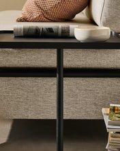 Load image into Gallery viewer, Compo 2-seater greige sofa with large tray table and black metal frame 200 cm FSC Mix Credit - image 8