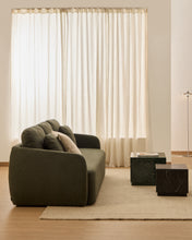 Load image into Gallery viewer, Laira 3-seater sofa bed in dark green chenille 218cm FSC Mix Credit - image 7