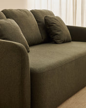 Load image into Gallery viewer, Laira 3-seater sofa bed in dark green chenille 218cm FSC Mix Credit - image 6