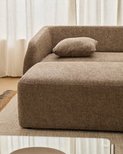 Load image into Gallery viewer, Laira 3-seater sofa bed with right chaise longue in taupe chenille 246cm FSC Mix Credit - image 6
