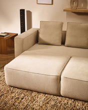 Load image into Gallery viewer, Marela beige chenille 3-seater sofa bed 236cm FSC Mix Credit - image 9