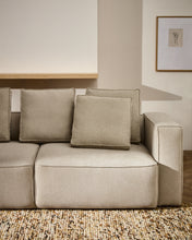 Load image into Gallery viewer, Marela beige chenille 3-seater sofa bed 236cm FSC Mix Credit - image 10