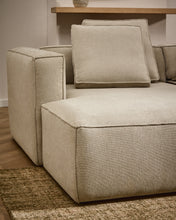 Load image into Gallery viewer, Marela beige chenille 3-seater sofa bed with left chaise longue 236cm FSC Mix Credit - image 10