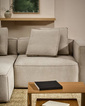 Load image into Gallery viewer, Marela beige chenille 3-seater sofa bed with left chaise longue 236cm FSC Mix Credit - image 11