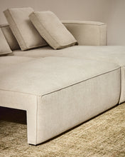 Load image into Gallery viewer, Marela beige chenille 3-seater sofa bed with right chaise longue 276cm FSC Mix Credit - image 9