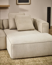 Load image into Gallery viewer, Marela beige chenille 3-seater sofa bed with right chaise longue 276cm FSC Mix Credit - image 10