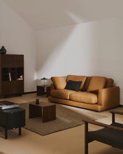 Load image into Gallery viewer, Gala 3-seater sofa in brown leather 210cm - image 3