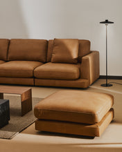 Load image into Gallery viewer, Gala brown leather footrest 90 x 90cm - image 3
