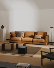 Load image into Gallery viewer, Gala 4-seater sofa in brown leather 300cm - image 3