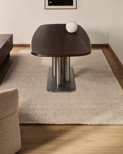 Load image into Gallery viewer, Calira beige woven jacquard wool rug 300 x 200cm - image 4