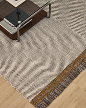 Load image into Gallery viewer, Brina beige herringbone jacquard wool rug 230 x 160cm - image 2