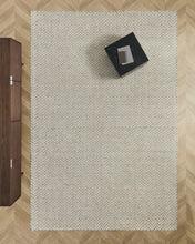 Load image into Gallery viewer, Calira beige woven jacquard wool rug 300 x 200cm - image 2