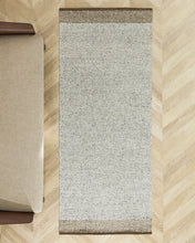 Load image into Gallery viewer, Nifelia beige wool jacquard runner rug 200 x 80cm - image 2