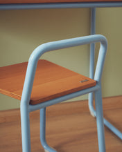 Load image into Gallery viewer, Tinn ash veneer chair with a blue metal structure - image 6