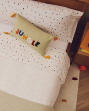 Load image into Gallery viewer, Epifania duvet cover and pillowcase set in cotton percale with multicolour print for 70cm bed