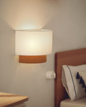 Load image into Gallery viewer, Bianella cotton and mustard corduroy wall light Ø 40cm - image 2