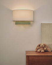 Load image into Gallery viewer, Bianella cotton and turquoise corduroy wall light Ø 40cm - image 2