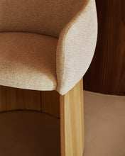 Load image into Gallery viewer, Bosca chair in beige chenille and oak veneer FSC 100% - image 10