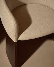 Load image into Gallery viewer, Bosca chair in beige chenille and walnut veneer FSC 100% - image 6