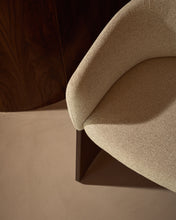Load image into Gallery viewer, Bosca chair in beige chenille and walnut veneer FSC 100% - image 7