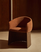 Load image into Gallery viewer, Bosca chair in terracotta chenille and walnut veneer FSC 100% - image 5