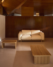 Load image into Gallery viewer, Oaq coffee table in oak wood veneer with natural finish, 140 x 75 cm FSC Mix Credit - image 6