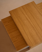 Load image into Gallery viewer, Oaq set of 2 coffee tables in oak wood veneer with natural finish FSC Mix Credit - image 7