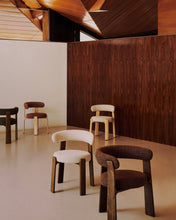 Load image into Gallery viewer, Granite chair terracotta-coloured chenille and solid ash wood in a natural tone finish FSC 100% - image 6