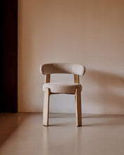 Load image into Gallery viewer, Granite chair in beige chenille and with solid ash wood in a natural tone finish FSC 100% - image 5
