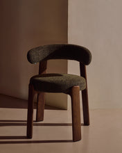 Load image into Gallery viewer, Granite chair in green chenille and with solid ash wood in a walnut finish FSC 100% - image 5