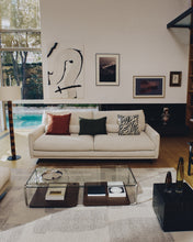 Load image into Gallery viewer, Veliro beige chenille 2-seater sofa with black steel legs 210cm FSC Mix Credit - image 6