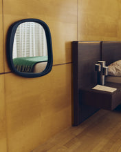 Load image into Gallery viewer, Alura black teak wood mirror 45,5 x 47 cm FSC 100% - image 3