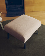 Load image into Gallery viewer, Amsen beige footrest with brushed stainless steel legs 68 x 55 cm - image 4