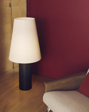 Load image into Gallery viewer, Marga floor lamp made from solid rubber wood with dark finish - image 2