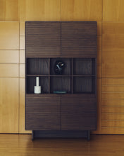 Load image into Gallery viewer, Norlen 4-door tall sideboard in walnut veneer FSC Mix Credit 100 x 163cm - image 6