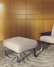 Load image into Gallery viewer, Amsen light brown footrest with brushed stainless steel legs 68 x 55 cm - image 4