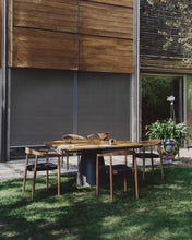 Load image into Gallery viewer, Tudons outdoor table in aluminium with a grey and teak finish, 148 x 148 cm FSC 100% - image 7