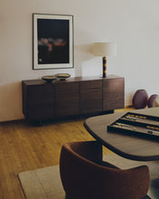 Load image into Gallery viewer, Norlen sideboard with 4 doors and 2 drawers in walnut veneer FSC Mix Credit 194,5 x 78cm - image 7