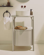 Load image into Gallery viewer, Ovara countertop basin in white glazed ceramic Ø 36 cm