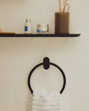 Load image into Gallery viewer, Black metal Arely towel ring